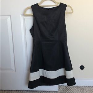Black dress with a white stripe